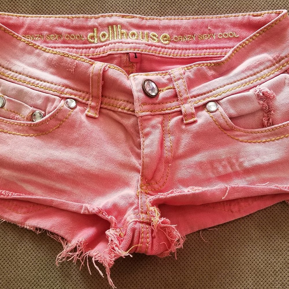 Dollhouse Salmon Pink Short Shorts
